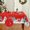 Red, variant on Christmas Tablecloth 60120 Inch, Winter Snowflake Trees Table Cover, Blue Rectangle, Waterproof Washable for Party Kitchen Dining Room