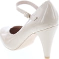 thumbnail image 3 of Bella Marie Women's Mary Jane Ankle Strappy Scalloped Mid Heel Dress Pump, 3 of 7