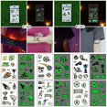 thumbnail image 2 of Pegatinas luminosas brillantes de fútbol / rugby / trofeo para tatuajes Pegatinas temporales de arte corporal para fanáticos del partido de pelota / tatuajes de espectadores, 2 of 4