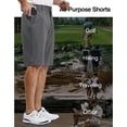 thumbnail image 5 of PULI Men’s Golf Shorts 12" Inseam Lightweight Stretch Quick-Dry Hiking Casual Dress Work Hybrid Shorts with Pockets, 5 of 6