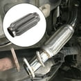 thumbnail image 2 of 60x200mm Car Exhaust Flexible Pipe Tubing Universal Exhaust Flex Joint Stainless Steel Silver Tone, 2 of 6