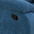 thumbnail image 4 of Aukfa Double Manual Recliner Chair, Overstuffed Loveseat w/ Cupholders, Flannel, Blue, 4 of 11
