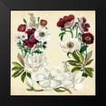 thumbnail image 2 of McCavitt, Naomi 15x15 Black Modern Framed Museum Art Print Titled - Magnolia and Poppy Wreath I, 2 of 5