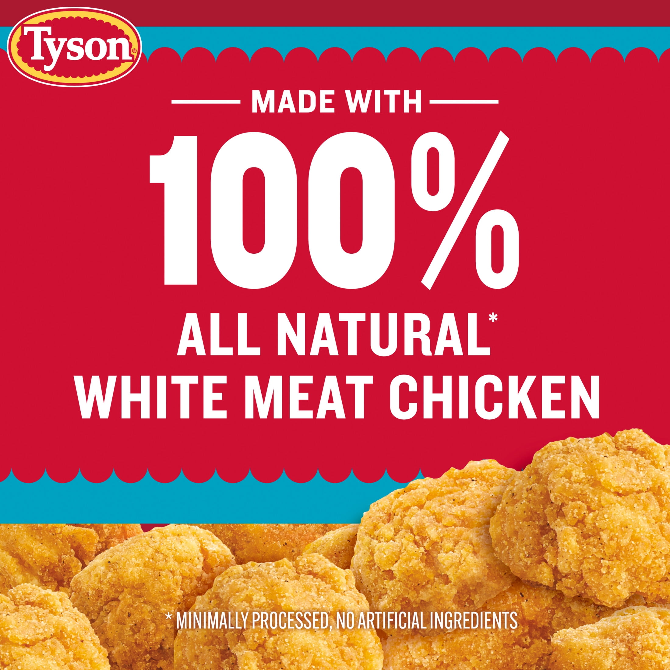 Tyson Any’tizers Crispy Boneless Chicken Nugget Bites, 24 oz (Frozen, Fully Cooked)