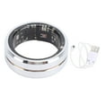 thumbnail image 2 of Fitness Tracker Smart Ring, Stainless Steel IP68 Water Resistant Smart Ring Activity Tracker  for Outdoor Inner Diameter 17.3mm / 0.7in,Inner Diameter 20.6mm / 0.8in, 2 of 7