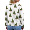 thumbnail image 5 of Women's Cardigan Long Sleeve Lightweight Fun Christmas Print Jacket with Button Front for Holiday Fashion and Casual Wear,White,S, 5 of 5