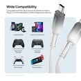 thumbnail image 5 of Powertek Frosty USB-C to USB-C Fast Charging Cable, 6 ft, White, 5 of 6