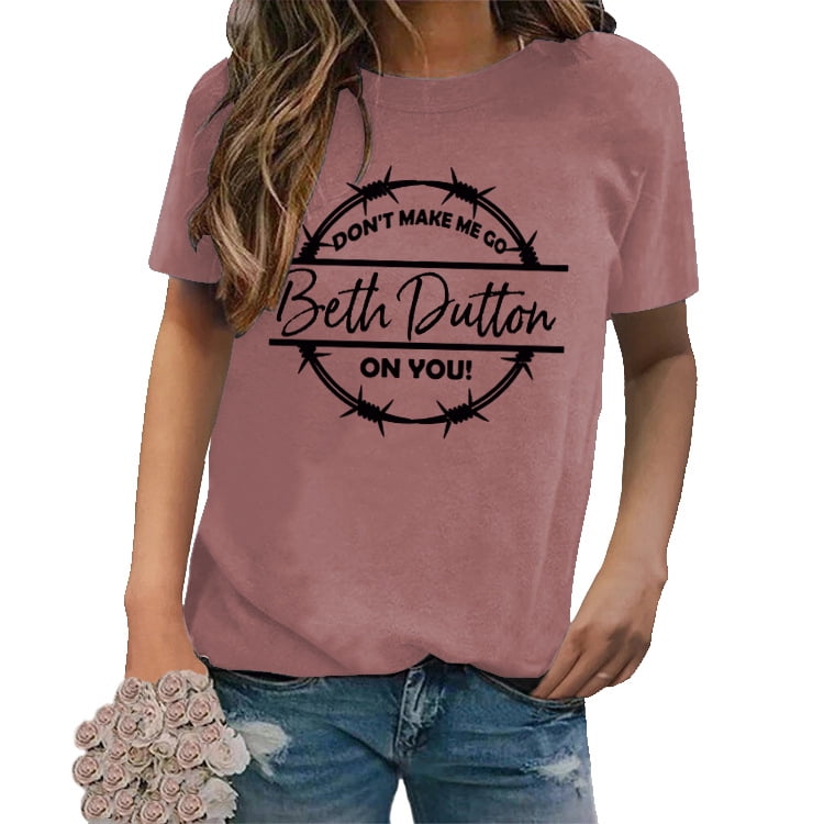 Yellowstone Beth Dutton State of Mind Ladies Dolman Short Sleeve Shirt 