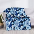 thumbnail image 3 of Yiaed Evil Eye Print Blanket Throw Blanket Soft Cozy Flannel Blanket for Home Bed Sofa Couch Chair-50"x40", 3 of 6