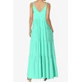 thumbnail image 2 of TheMogan Robe Longue Maxi à Volants Superposés Col en V pour Femmes avec Poche Décontractée, 2 of 6