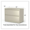 thumbnail image 6 of Alera Lateral File, 2 Legal/Letter-Size File Drawers, Putty, 36" x 18.63" x 28", 6 of 7