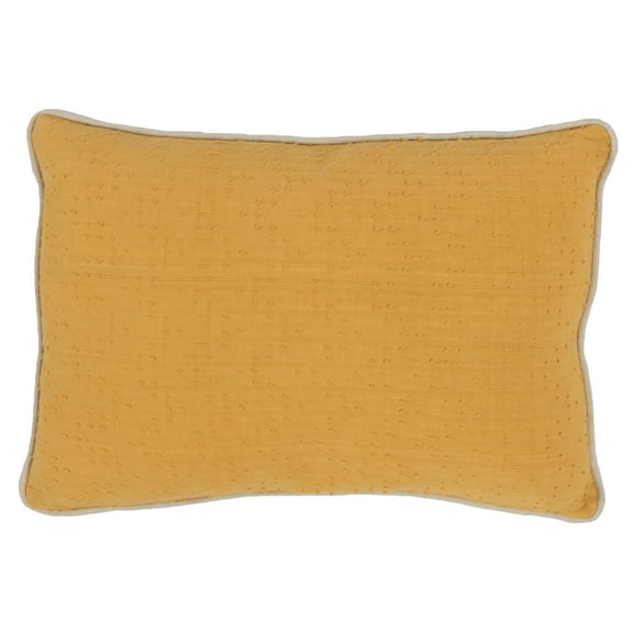 Kosas Home Melanie 100% Cotton 14"x20" Throw Pillow Cover, Yellow