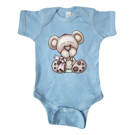 

Inktastic Teddy Bear with Cookie Gift Baby Boy Bodysuit