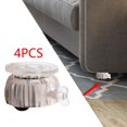 thumbnail image 1 of Ruedas giratorias de 4 Piezas con Freno de Estacionamiento, rotación de 360 Grados, Ruedas para Muebles Lisas y silenciosas, Respaldo Autoadhesivo Rueda Negra Transparente, 1 of 8