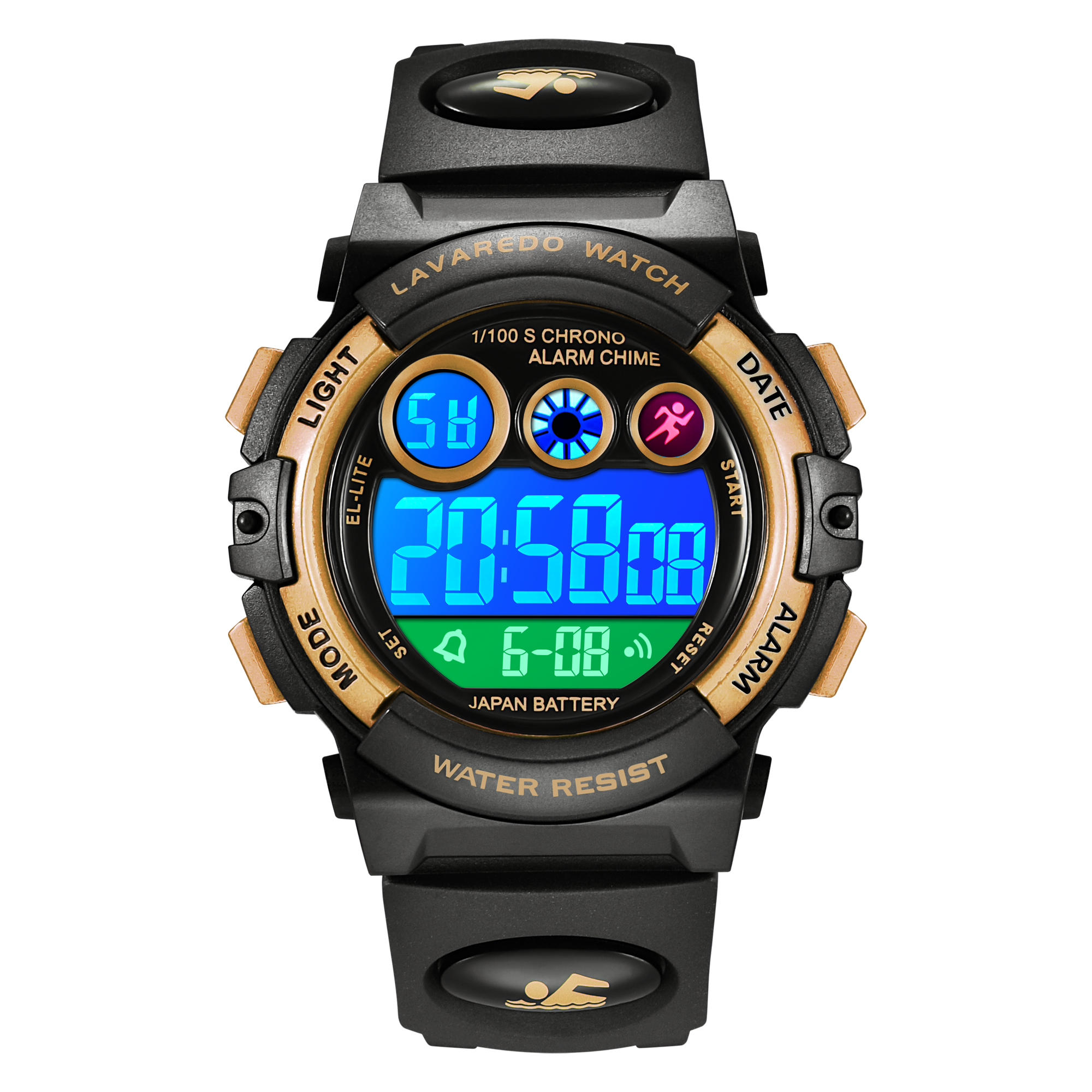 ALPS Kids Digital Watch,Sport Wristwatch for Boys Waterproof Outdoor LED Alarm Calendar Analog