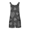 thumbnail image 6 of Nrmvnmi Summer Rompers for Women 2024 Casual Faux Denim Shorts Overalls Adjustable Strap Loose Sleeveless Jumpsuits with Pockets Dark Gray LMothers Day Gifts, 6 of 6