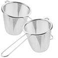 thumbnail image 1 of Miangastore 2pcs Stainless Steel Filter Infuser Handle Design Tea Leaf Colander Chinese Tea Accessory, 1 of 9
