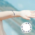 thumbnail image 4 of Pulsera con dije de corazón para mujer, pulseras de eslabones con forma de corazón, pulsera de cristal con piedra de cristal para mujer, joyería en tono plateado, regalo para ella, 4 of 7