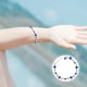 thumbnail image 4 of Pulsera con dije de corazón para mujer, pulseras de eslabones con forma de corazón, pulsera de cristal con piedra de cristal para mujer, joyería en tono plateado, regalo para ella, 4 of 7