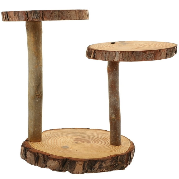 Tineasur Dessert Display Stands 1Set Cupcake Holder Multi Layer Wooden for Banquet
