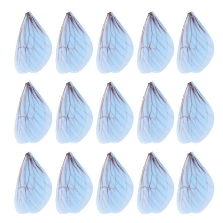 

NUOLUX 50Pcs DIY Handmade Simulated Dragonfly Wings Decors Cloth Art Dragonfly Wings Craft for Decor(Sky-blue)