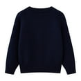 thumbnail image 6 of CYRBOKO Girl's Cardigans, Soft Knit Cotton Long Sleeve Winter Tops Dark Blue Size 6-8 T, 6 of 8