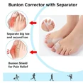 thumbnail image 4 of MANJIAMEI Toe Separator Socks with Bunion Pads, Foot Alignment Socks Bunion Toe Socks Bunion Pads Corrector Yoga Socks Toeless Socks for Women, Gray, 4 of 5
