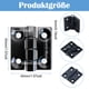 thumbnail image 2 of Mini Bisagras Plegables de Acero Inoxidable Negras, Paquete de 3 Bisagras Plegables Negras de 40 mm × 40 mm, Conectores de Bisagras para Fabricación de Modelos Armario Cajón, 2 of 7