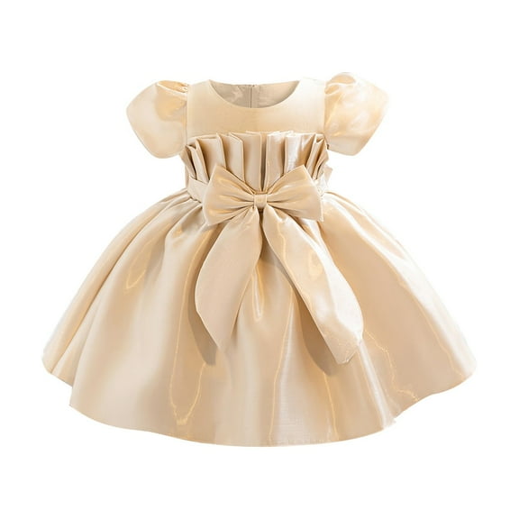 Fshinging Girls Dresses Bowknot Wedding Bridesmaid Birthday Party Pageant Baptism Princess Formal Dress Size 2-3 Years