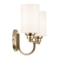 thumbnail image 3 of 55225CPZ Kichler Lighting Gioe - 2 Light Bath Vanity-10.5 Inch Tall and 14.25 Inch Wide-Champagne Bronze Finish-White Glass Color, 3 of 6