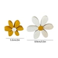 thumbnail image 3 of 2-Pack Wooden Flower Shelf Sitter Decorations | Set of 2 White Wood Tabletop Ornaments for Home Office Desk Living Room Bedroom | 6.3" and 5.12" Floral Accents, 3 of 6