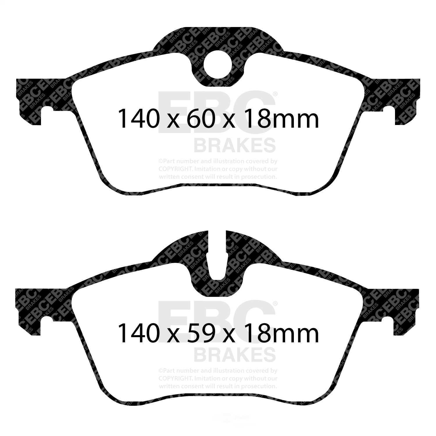 EBC 02-03 Mini Hardtop 1.6 Redstuff Front Brake Pads Fits select: 2002-2009 MINI COOPER, 2013 MINI COOPER ROADSTER