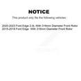 thumbnail image 2 of Transit Auto Front Hub Bearing Assembly Disc Brake Rotors and Ceramic Pads Kit for Car Ford Edge with 316mm Diameter Rotor KBB-122021, 2 of 11