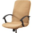 thumbnail image 2 of Hltser Computer Office Chair Cover -Removable Washable Waffle Anti-dust Desk Chair Protectors (Black  Medium), 2 of 8
