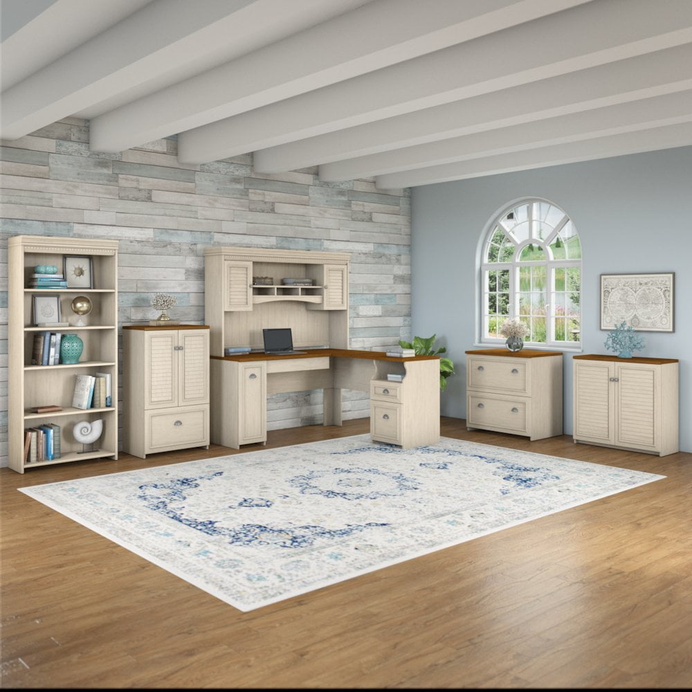 Fairview 2 Drawer Lateral File Cabinet in Antique White - Engineered Wood