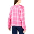 thumbnail image 2 of Sanctuary Clothing Womens Plaid Pullover Blouse, Pink, X-Small, 2 of 2