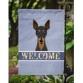 thumbnail image 3 of Carolines Treasures BB1426GF Min Pin Welcome Flag Garden Size, 3 of 3