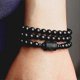 thumbnail image 2 of Crystal Obsidian Bracelet Engrave with Dragon or Phoenix totem Cylinder Bead Men or Women Natural Stone Chain Famous Fashion 12MM 10MM, 2 of 4
