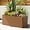 Brown, variant on Large Square Planter Metal Black Planter Box with a Drainage Hole and a Removable Divider Indoor Outdoor Porch Pots for Tall Plants, Trees, Flowers 17.01" x 17.01" x 17.99" Black