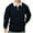 Navy, variant on Wyobmus Men's Long Sleeve Shirt Classic Fit Casual Pullover Basic Lapel Collar Tops Trendy Button Down Shirts Blue