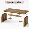 thumbnail image 3 of Fnova Farmhouse Coffee Table for Living Room, 47.24" Rectangle Wood Coffee Table, Easy Assembly, 3 of 13