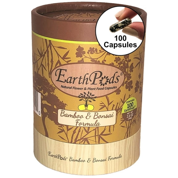 EarthPods Organic Bamboo Bonsai Tree Fertilizer Spikes, 100 Pack