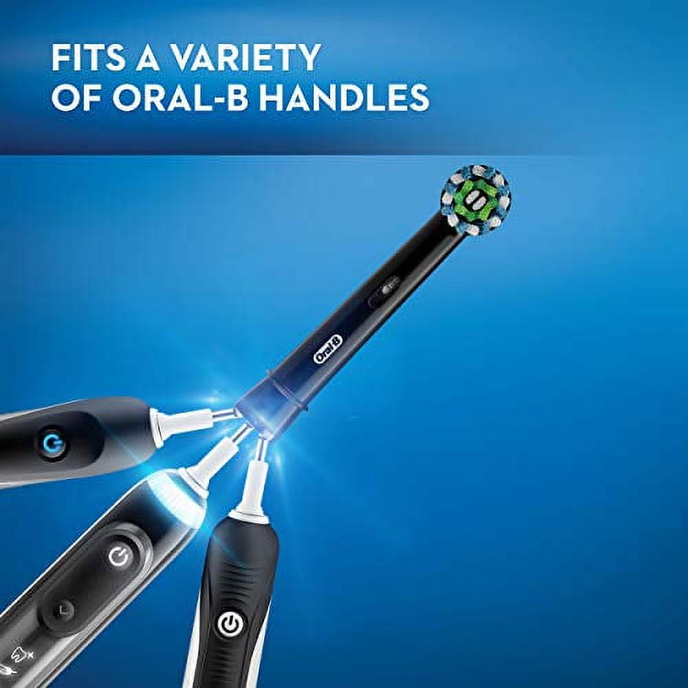 Oral-B Crossaction Electric Toothbrush Replacement Brush Head Refills, Black, 4 Count