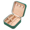 thumbnail image 4 of Caja de joyería, caja de almacenamiento de joyería, minicaja de almacenamiento de joyería, organizador de joyería, exhibición para dijes, collares, Verde, 4 of 8