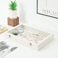 thumbnail image 3 of Coward Jewelry Organizer Box, Beige Velvet Blank Display Tray Case with Lid for Storage Necklaces Bracelets Rings Beads and Jewelry Accessories, 3 of 6