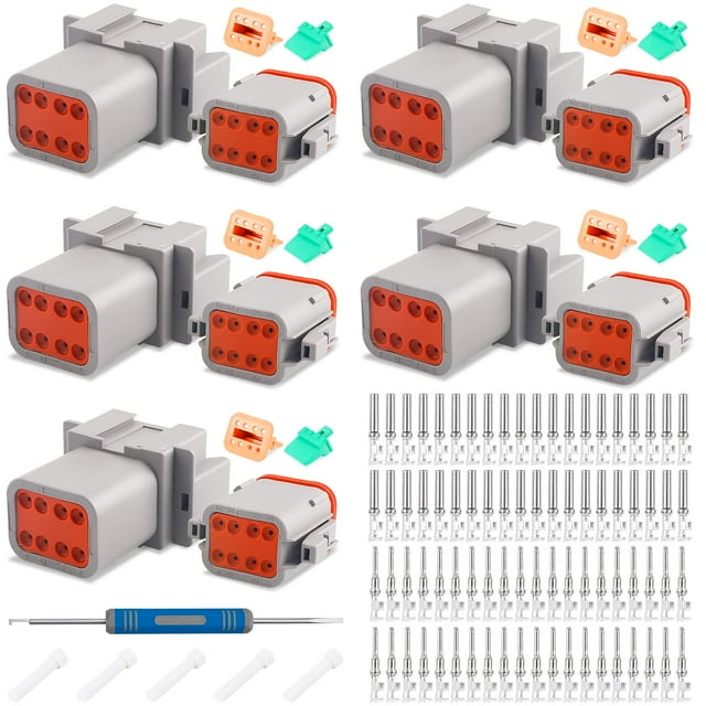 Kit de Conectores JRready ST6327-8 Serie Deutsch DT de 8 Pines