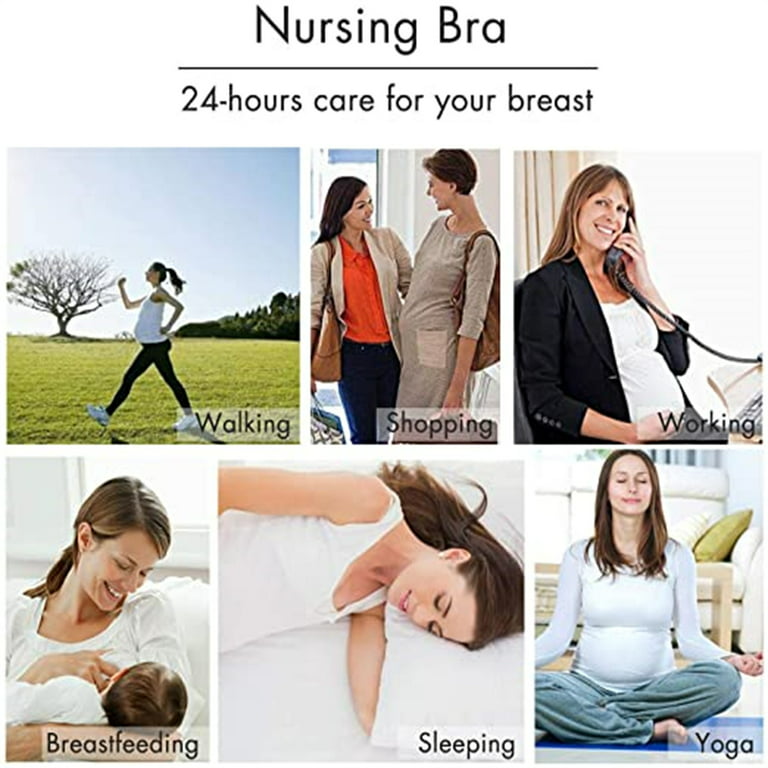 2/4/6/8/10Pieces Nursing Bra, No Wire Bra, Maternity Sleep Bra, Nursing Bra  Maternity Gift