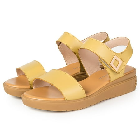 

Lopsie Flat Ankle Strap Sandals Adjustable Buckle Sandals for Women