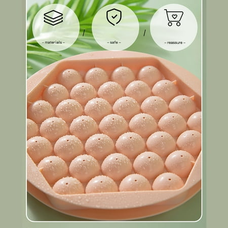 

Yrtoes Ice Tray Silicone Ice Tray with Lids Homemade Ice Hockey Frozen Ice Mold Refrigerator Ice Box Spherical Ice Box Home Ice Box