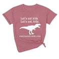 thumbnail image 1 of TSADFHJI Hauts de Noël Grande Taille pour Femmes 5X Mode Moderne Confortable Col Rond Imprimé Dinosaure T-Shirt S Rouge, 1 of 2